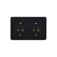 Puma -u00a0Power Point Auto Switched 2 Gang 10A 250V~  White x5 - PUPP2GAU