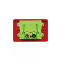 Puma - Power Point Double Pole Switched 2 Gang, 10A 250V~, Shuttered, Vandal Proof, RED  x10 - PUPP2GVPRD