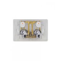 Puma - Power Point Double Pole Switched 2 Gang, 10A 250V~, Shuttered, Vandal Proof, TRANSPARENT  x10 - PUPP2GVPTR