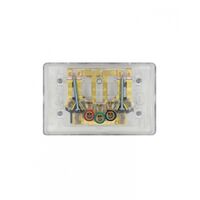 Puma - Power Point Double Pole Switched 2 Gang, 10A 250V~, Shuttered, Vandal Proof, TRANSPARENT  x10 - PUPP2GVPTR