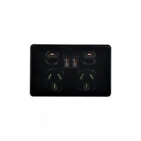 Puma - Power Point, USB Charger, Dual Fully Integrated  Black x1 - PUPP2USB2GBK