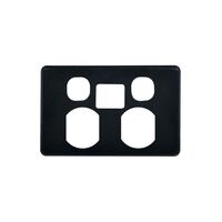 Puma -u00a0Fully Integrated Dual USB Charger Power Point 5V 1.7A/3.4A Black Cover Only  x10 - PUPP2USB2GBKCO