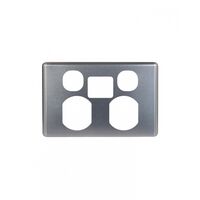 Puma - Power Point, USB Charger, Dual Fully Integrated Cover Brushed Aluminium  x16 - PUPP2USB2GCBA