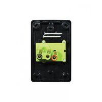 Puma - Power Point Switched Vertical 1 Gang, 10A 250V~  Black x5 - PUPPV1GBK