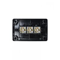 Puma - Switch Horizontal 3 Gang, 10AX/16A 250V~  Black x10 - PUSW3GBK
