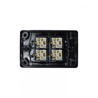 Puma - Switch Horizontal 4 Gang, 10AX/16A 250V~  Black x10 - PUSW4GBK