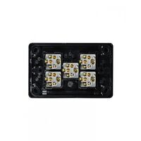Puma - Switch Horizontal 5 Gang, 10AX/16A 250V~  Black x5 - PUSW5GBK