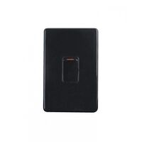 Puma - Switch Oven 45A 250V~ Double Pole  Brushed Aluminium Cover x5 - PUSWDPOV45CBA