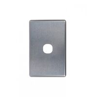 Puma - Switch Horizontal 1 Gang, 10AX/16A 250V~  Brushed Aluminium Cover x10 - PUSWPV1GCBA