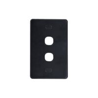 Puma - Switch Plate Vertical 2u00a0Gang Less Mech, Vandal Proof  White x10 - PUSWPV2GVP