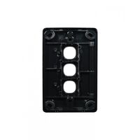Puma - Switch Plate Vertical 3 Gang (Less Mech)  Black x10 - PUSWPV3GBK