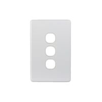 Puma - Switch Horizontal 3 Gang, 10AX/16A 250V~  White x10 - PUSW3G