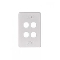 Puma - Switch Plate Vertical 4 Gang Less Mech, Vandal Proof  x10 - PUSWPV4GVP