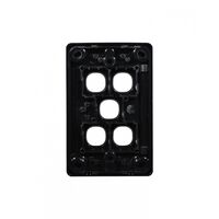 Puma - Switch Plate Vertical 5 Gang (Less Mech)  Black x10 - PUSWPV5GBK