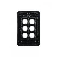 Puma - Switch Plate Vertical 6 Gang (Less Mech)  Black x10 - PUSWPV6GBK