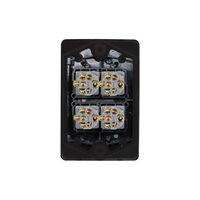 Puma -u00a0Switch Vertical 4 Gang 10AX 250V~ IP66  Black x10 - PUSWV4G66BK