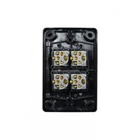 Puma -u00a0Switch Vertical 4 Gang, 10AX/16A 250V~  Black x10 - PUSWV4GBK