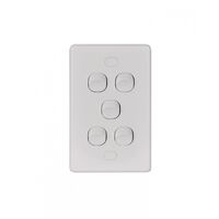 Puma - Switch Vertical 5 Gang 10AX/16A 250V Vandal Proof  x5 - PUSWV5GVP