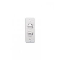 Puma - Architrave Switch Vertical 2 Gang, 10AX/16A 250V~, Vandal Proof  x10 - PUSWVA2GVP