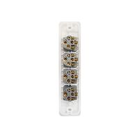 Puma -u00a0Architrave Switch Vertical 4 Gang, 10AX/16A 250V~  White x10 - PUSWVA4G