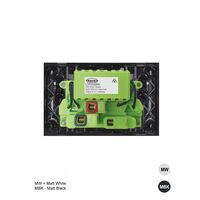 Clouded Leopard -u00a0Power Point Fully Integrated Dual USB Charger (Type A & C) Auto Switched, 10A 250V~  Matt White x1 - CLPP2USBAUMW