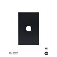 Clouded Leopard -u00a0Switch Plate Vertical 1 Gang (Less Mech)  Matt Black  x10 - CLSWPV1GMBK