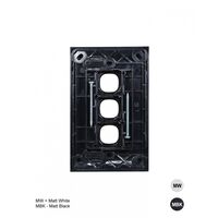 Clouded Leopard -u00a0Switch Plate Vertical 3 Gang (Less Mech)  Matt White x10 - CLSWPV3GMW