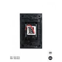 Clouded Leopard -u00a0Switch Vertical 1 Gang, Push Button Electronic, 1200W/500VA  Matt White x5 - CLSWV1GPBEMW