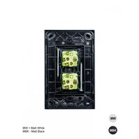 Clouded Leopard -u00a0Switch Vertical 2 Gang 16AX/20A 250V  Matt White x10 - CLSWV2GMW