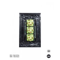 Clouded Leopard -u00a0Switch Vertical 3 Gang 16AX/20A 250V  Matt Black  x10 - CLSWV3GMBK