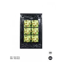 Clouded Leopard -u00a0Switch Vertical 6 Gang 16AX/20A 250V  Matt White x5 - CLSWV6GMW