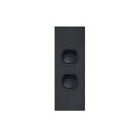 Clouded Leopard -Switch Vertical Architrave 2 Gang 10AX 16A 250V  Matt Black x10 - CLSWVA2GMBK
