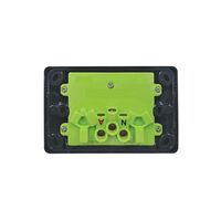 Cougar - Power Point Switched 1 Gang, 10A 250V~  Black x10 - COPP1GBK