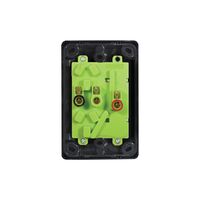 Cougar - Power Point Switched Vertical 2 Gang, 10A 250V~  Black x5 - COPPV2GBK