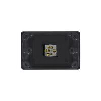 Cougar - Switch Horizontal 1 Gang 10AX/16A 250V~  Black x10 - COSW1GBK