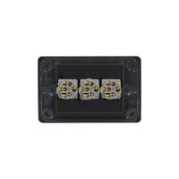 Cougar - Switch Horizontal 3 Gang 10AX/16A 250V~  White x10 - COSW3G