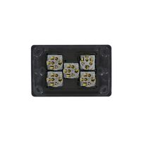 Cougar - Switch Horizontal 5 Gang 10AX/16A 250V~  White x5 - COSW5G