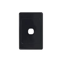 Cougar - Switch Plate Vertical 1 Gang (Less Mech)  Black x10 - COSWPV1GBK