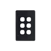 Cougar - Switch Plate Vertical 6 Gang (Less Mech)  White x10 - COSWPV6G
