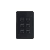 Cougar - Switch Vertical 6 Gang 10AX/16A 250V~  Black x5 - COSWV6GBK