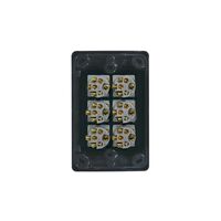 Cougar - Switch Vertical 6 Gang 10AX/16A 250V~  Black x5 - COSWV6GBK