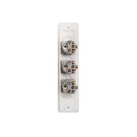 Cougar -u00a0Architrave Switch Vertical 3 Gang, 10AX/16A 250V~  White x10 - COSWVA3G