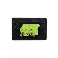 Flat Cat - Power Point Switched 1 Gang 10A 250V~  Black x10 - FLPP1GBK