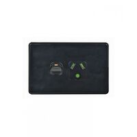 Flat Cat - Power Point Switched 1 Gang Slim 10A 250V with Round Earth  Black x10 - FLPP1GLBK