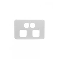 Flat Cat - Power Point Switched 2 Gang 10A 250V~  Replacement White Cover x10 - FLPP2GCO