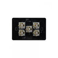 Flat Cat - Switch Horizontal 5 Gang 10AX/16A 250V~  Black x5 - FLSW5GBK