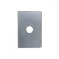 Flat Cat -u00a0Switch Vertical 1 Gang 10AX/16A 250V~  Brushed Aluminium Cover x10 - FLSWPV1GCBA