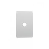 Flat Cat -u00a0Switch Horizontal 1 Gangu00a010AX/16A 250V~  Replacement White Cover x10 - FLSWPV1GCO
