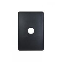 Flat Cat - Switch Plate Vertical 1 Gang (Less Mech)  Matt Black x10 - FLSWPV1GMBK