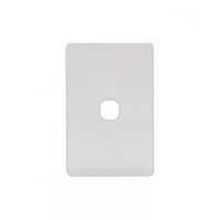 Flat Cat - Switch Plate Vertical 1 Gang (Less Mech)  Matt White x10 - FLSWPV1GMW